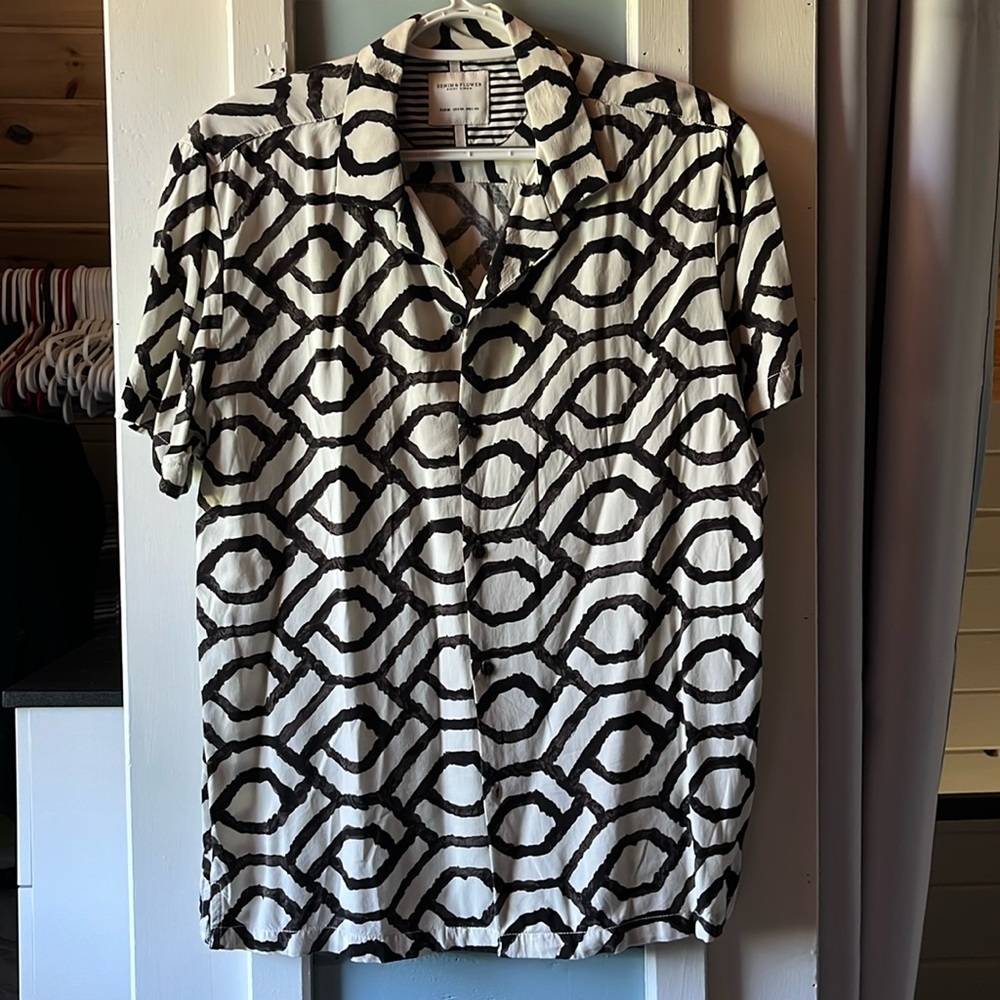 Men’s shirt / chemise Summer print from Denim & Flowers